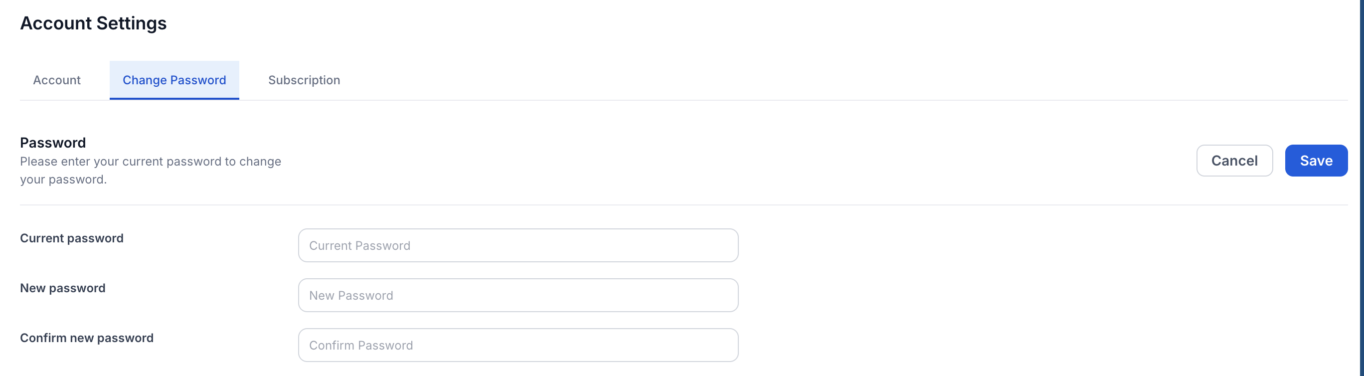 change password